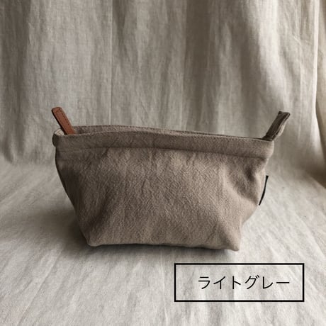 【アトリエヌイ】ウォッシュドコットンポーチ