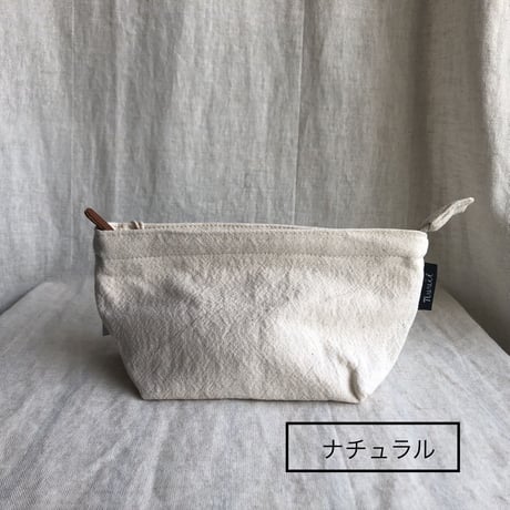【アトリエヌイ】ウォッシュドコットンポーチ