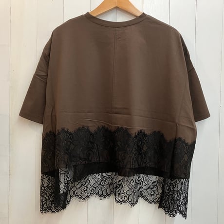 tricot tricot 裾レースTシャツ