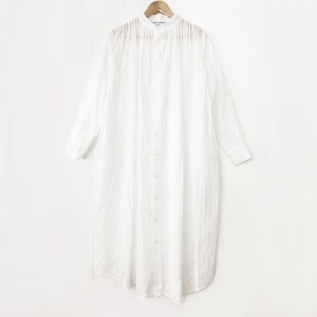 Striped Embroidery Dress / Off White