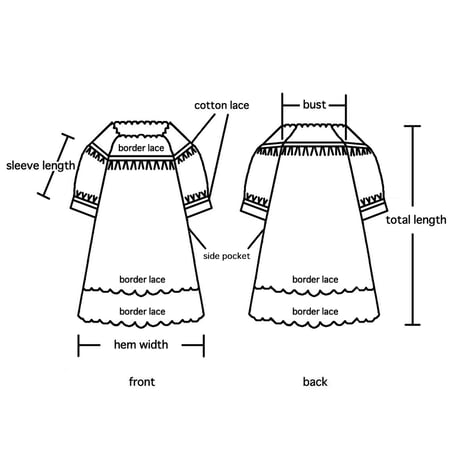 Square Neck Gathered Dress / Black