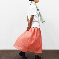 Embroidered Cotton Skirt / Smoky Pink