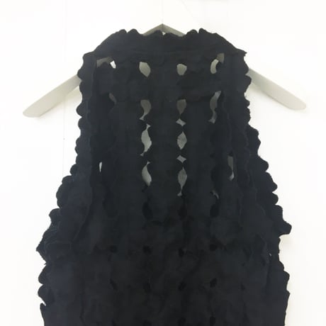 Woven Lace Vest / Black