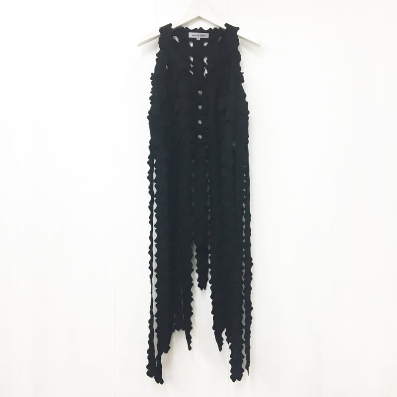 Woven Lace Vest / Black | point de Japon