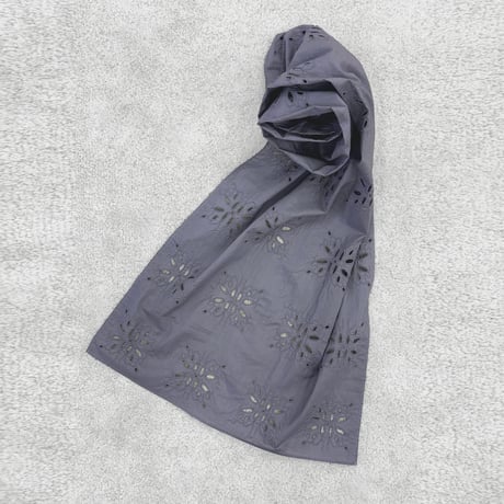 pdJ Light Weight Cotton Shawl / Medium Gray