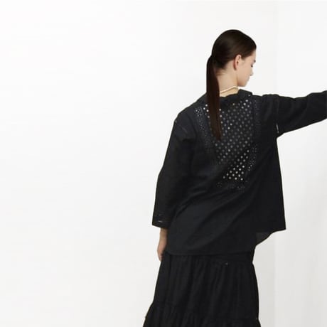 Patched Lace Blouse / Black