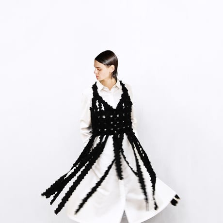 Woven Lace Vest / Black