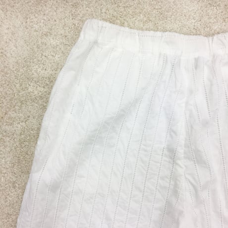 Striped Embroidery Pants (without hip pockets) / Off White