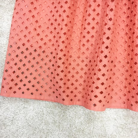 Embroidered Cotton Skirt / Smoky Pink