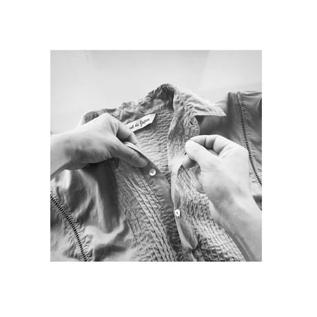 Pintuck Gathered Top / Off White