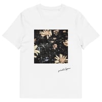 Unisex Printed Photo T-Shirt "Midnight blooms" / White