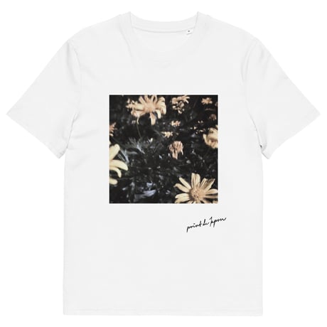 Unisex Printed Photo T-Shirt "Midnight blooms" / White