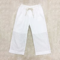 Striped Embroidery Pants (without hip pockets) / Off White