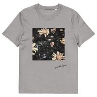 Unisex Printed Photo T-Shirt "Midnight blooms" / Heather Gray