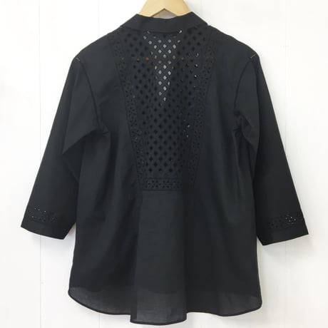 Patched Lace Blouse / Black
