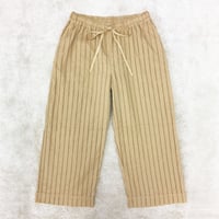 Striped Embroidery Pants / Light Brown