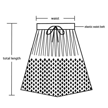 Embroidered Cotton Skirt / Black