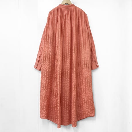 Striped Embroidery Dress / Smoky Pink