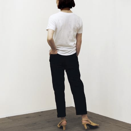 Floral Embroidered Trousers / Black