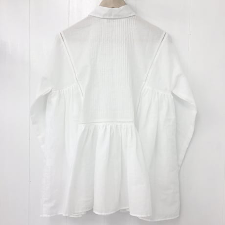 Pintuck Gathered Top / Off White