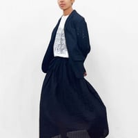 Floral Embroidered Jacket / Black