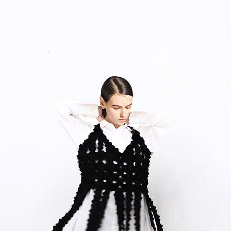 Woven Lace Vest / Black