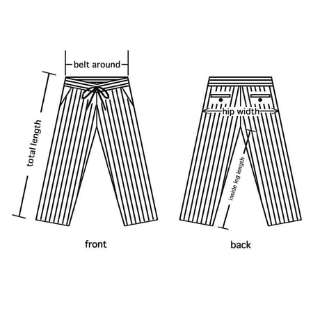 Striped Embroidery Pants / Light Brown