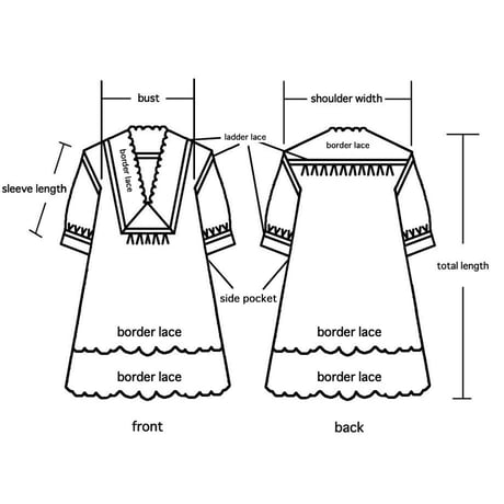 V-Neck Gathered Dress / Off White