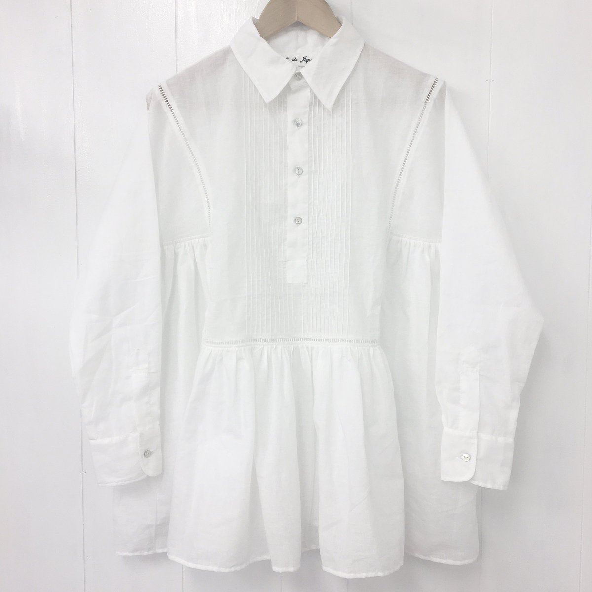 litmus Gathered puffy top #white