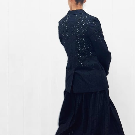 Floral Embroidered Jacket / Black