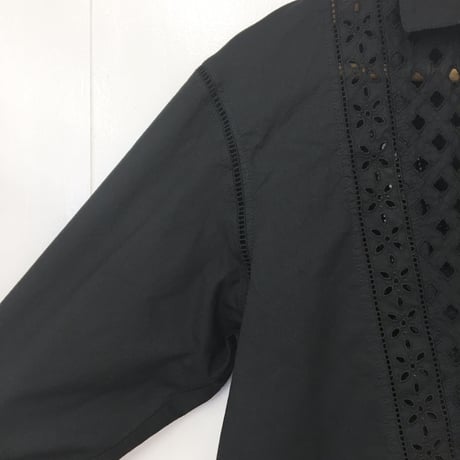Patched Lace Blouse / Black