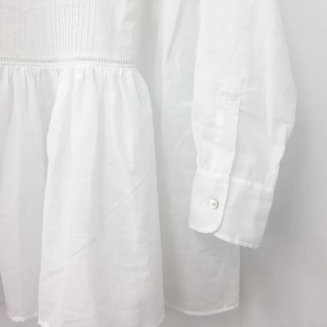 Pintuck Gathered Top / Off White