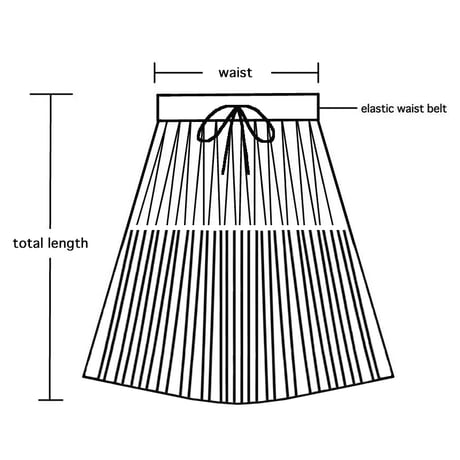 Striped Embroidery Skirt / Black