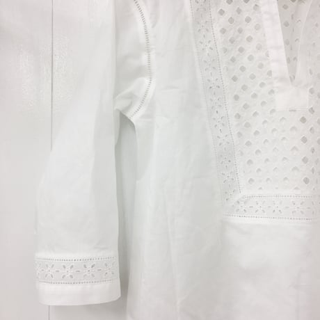 Patched Lace Blouse  / Off White