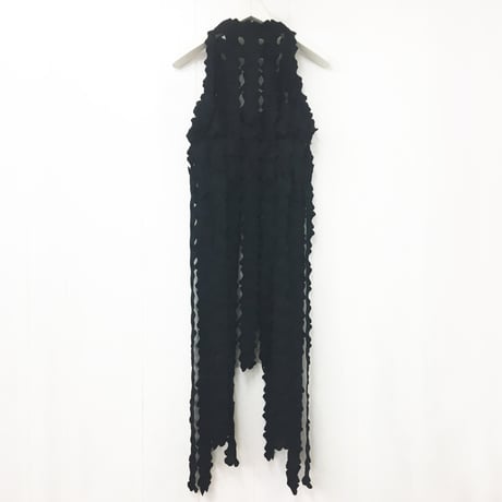Woven Lace Vest / Black