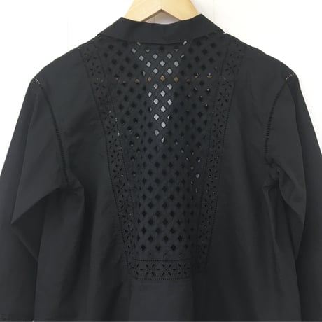 Patched Lace Blouse / Black