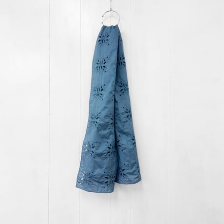 pdJ Light Weight Cotton Shawl / Old Blue