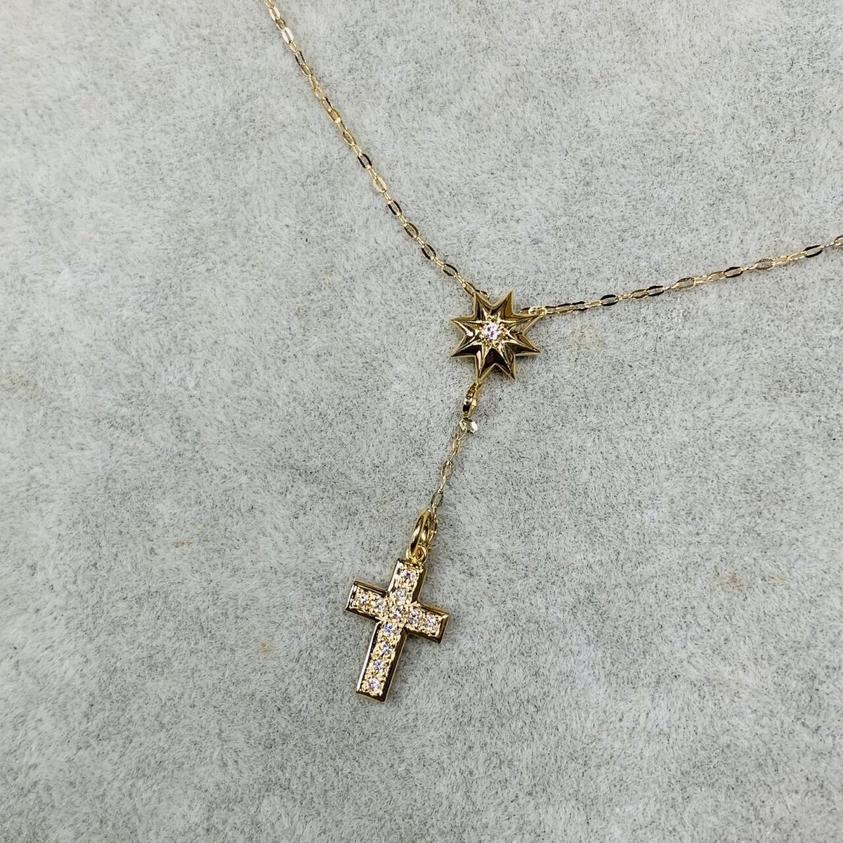 受注・予約販売】ロザリオネックレス K18・ダイヤモンド | C