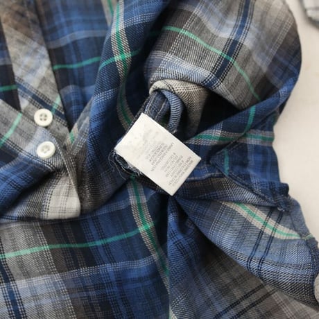 Ombre Plaid Cotton Flannel Shirt
