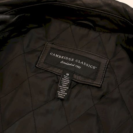 CAMBRIDGE CLASSICS Black Leather Jacket