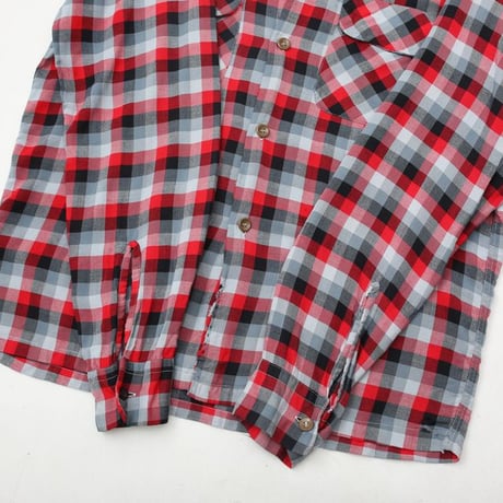 70's Rayon Plaid L/S Shirt