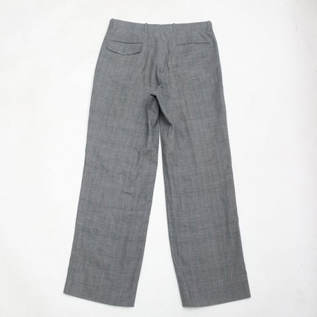 Linen × Cotton  2Tuc Plaid Slacks