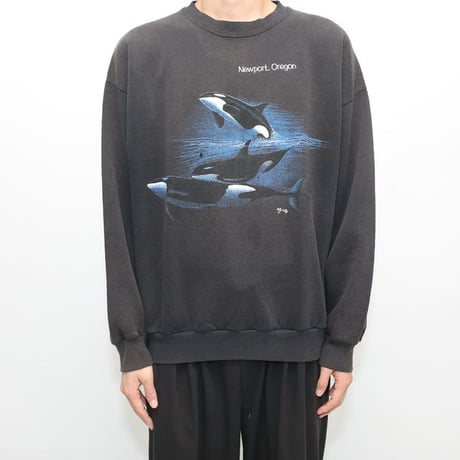 90s Tultex Killer Whale Sweat Shirt