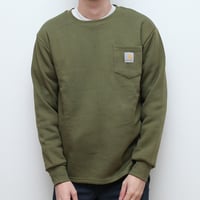 カーハート ポケット付きスウェット  Carhartt Khaki
