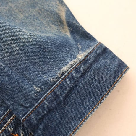 Marlboro Leather Collared Denim Jacket Loose Silhouette