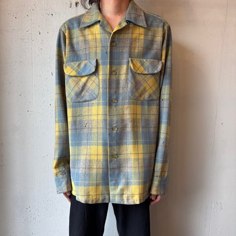 50s Pendleton Wool Plaid Loop Shirt