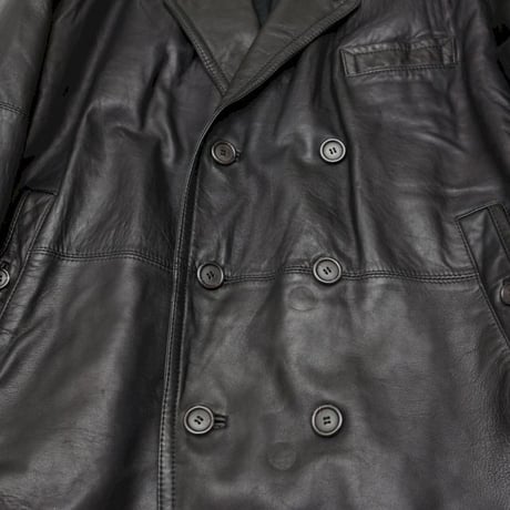 Black Lamb Leather Coat