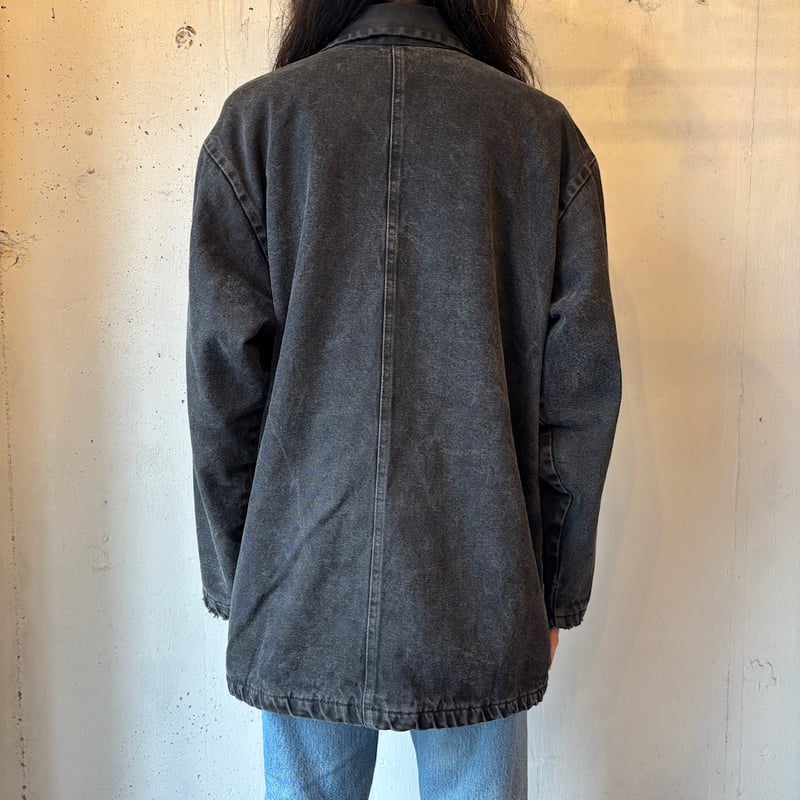 90s LA GATE Coverall Black Denim Coverall Jacke 90s LA GATE Coverall Black Denim Coverall Jacke