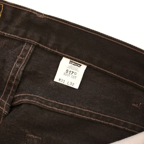 Levi's 517 Black Denim Pants MADE IN USA