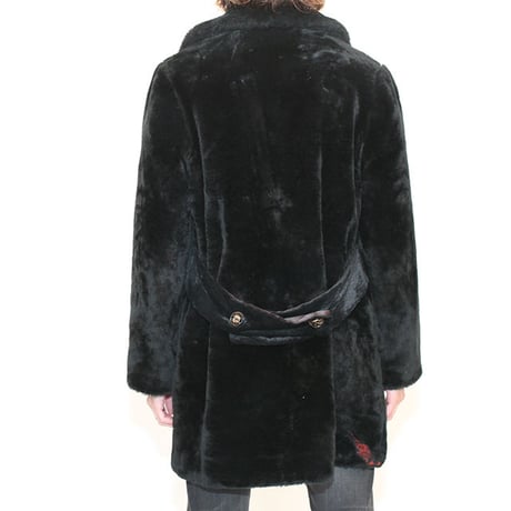 Black Fake Fur Coat